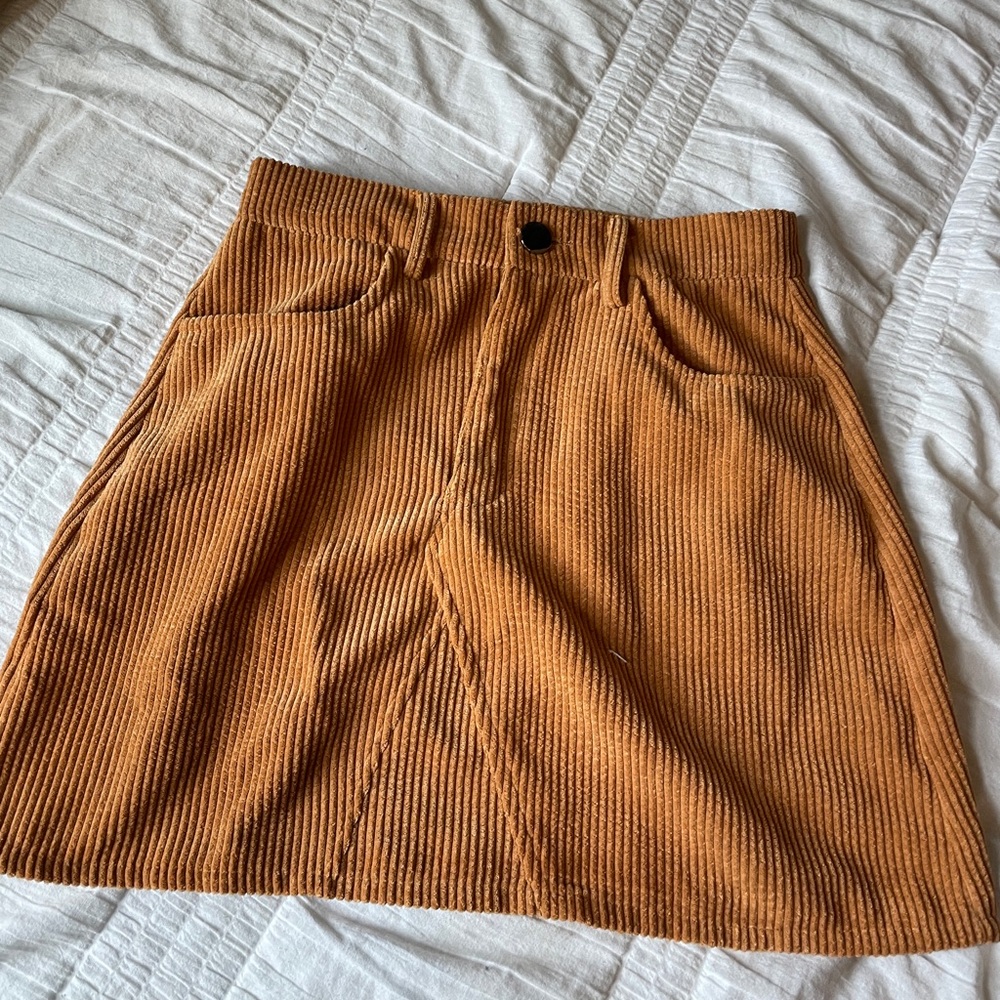 SHEIN Corduroy A-Line Skirt, Size S